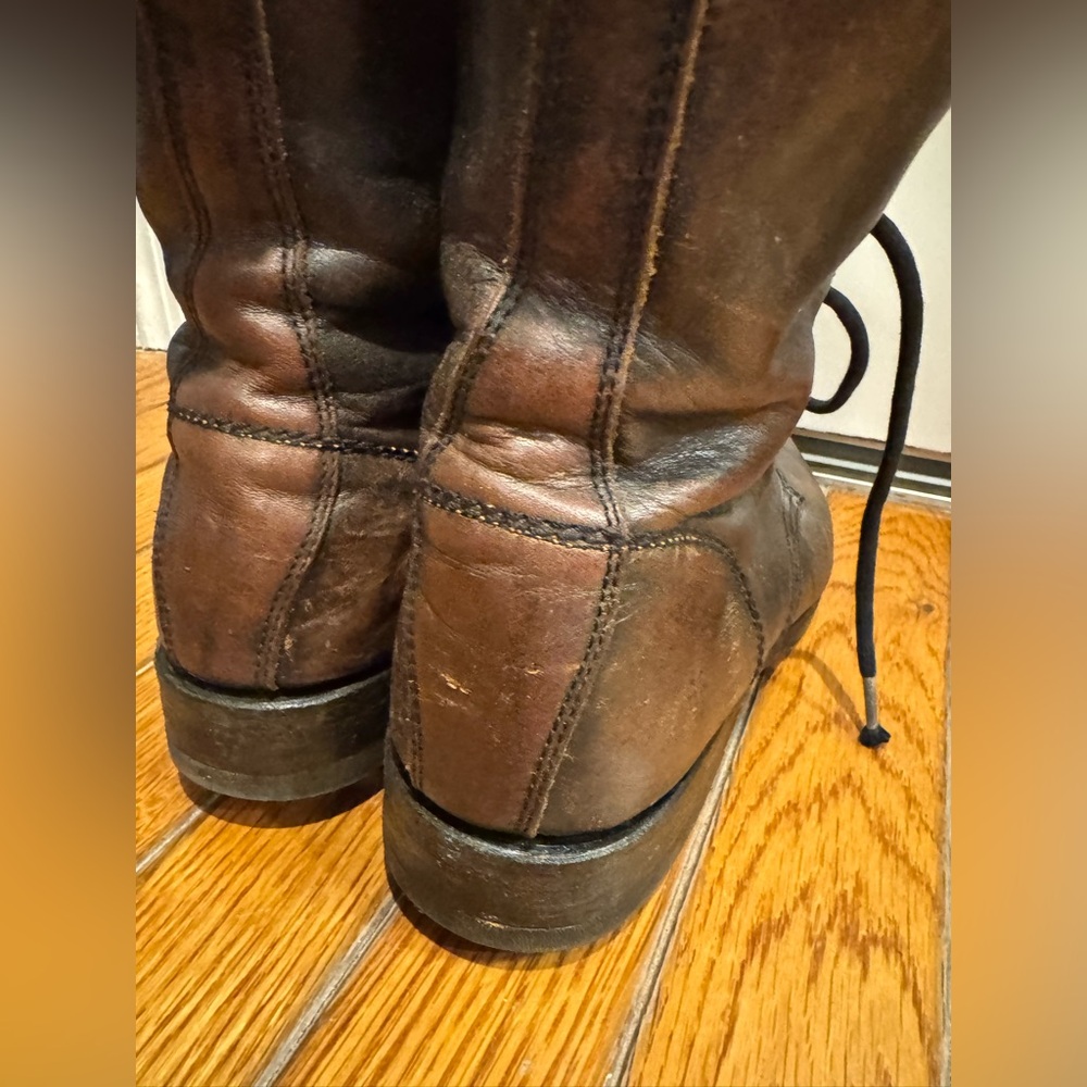 Frye Veronica leather lace up combat boots - Picture 8 of 16